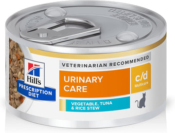 Hill'S Prescription Diet C/D Multicare Urinary Care Tuna & Vegetable Stew Wet Cat Food, Veterinary Diet, 2.9 Oz. Cans, 24-Pack