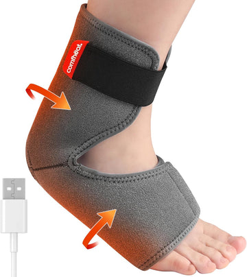 Heating Pad For Achilles Tendonitis, Plantar Fasciitis, Usb Foot Heating Pad For Pain Relief Heel Spur, 45 Mins Auto Shut Off, Adjustable For Men Women