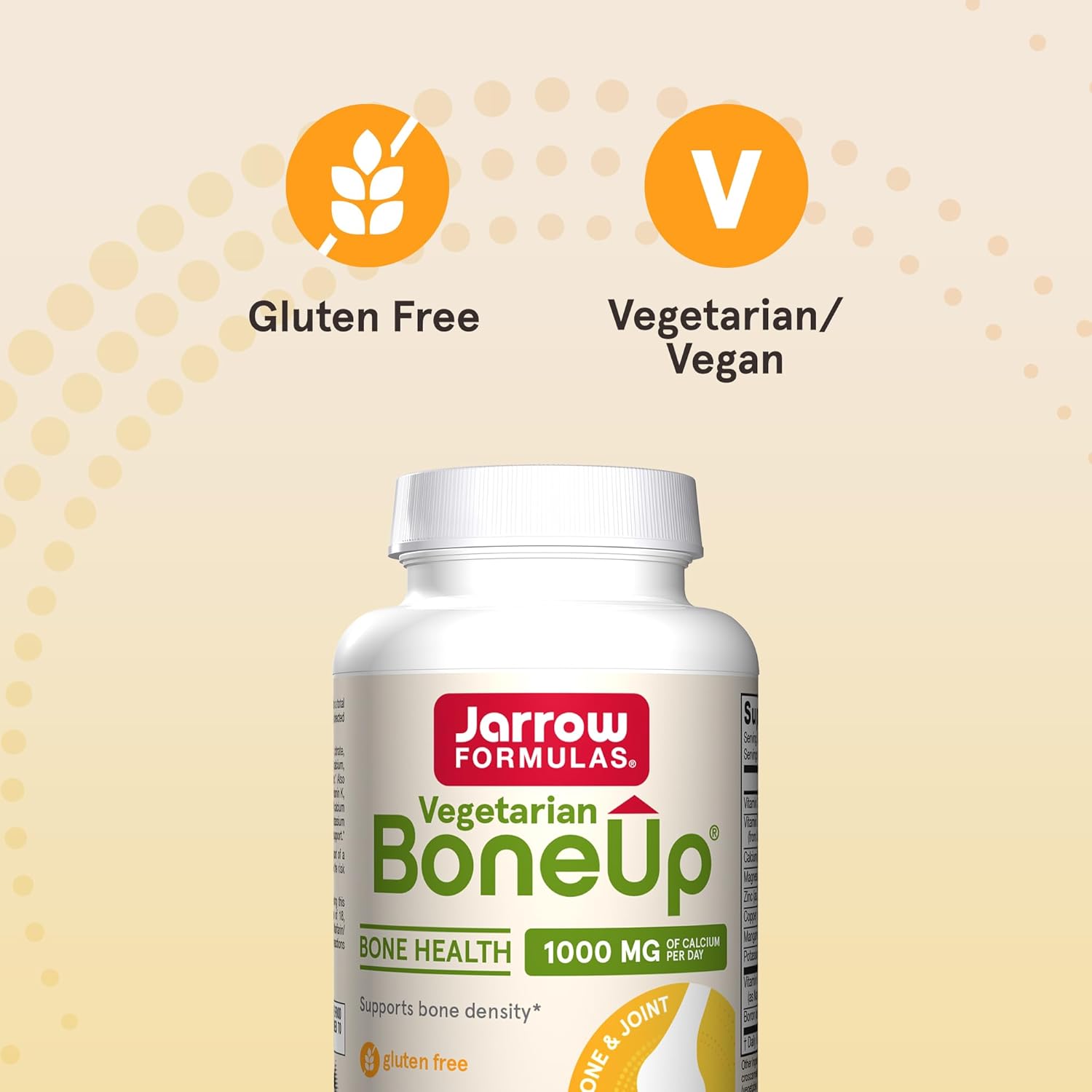 Jarrow Formulas BoneUp, 1,000 mg of Calcium Per Day, Vitamin D3, Boron and Trace Minerals for Bone Health and Joint Support, 120 Vegetarian Tablets : Health & Household