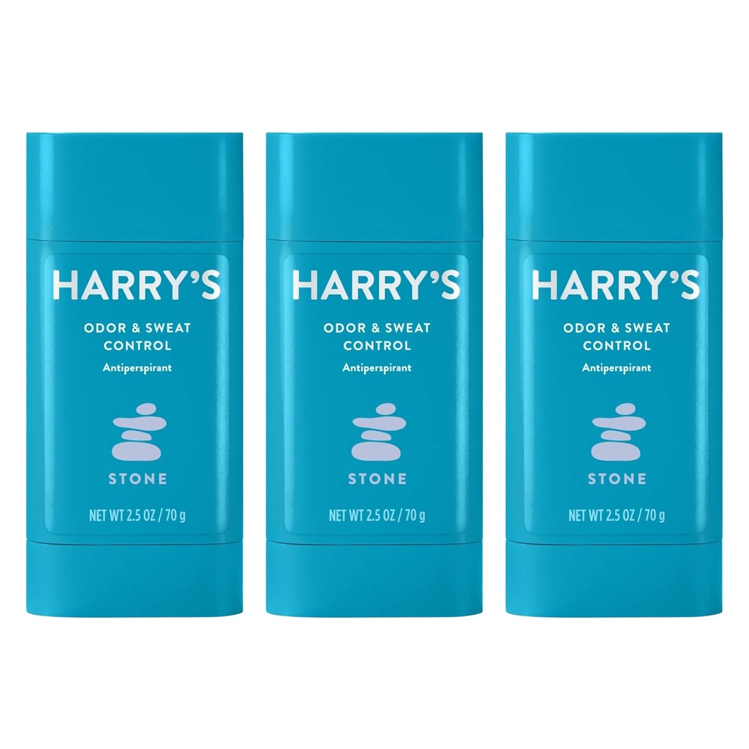 Harry's Deodorant & Antiperspirant - Odor & Sweat Control Antiperspirant for Men - Stone (3 count)