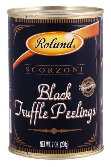 Roland Foods Black Scorzoni Summer Truffle Peelings, Specialty Imported Food, 7-Ounce Can