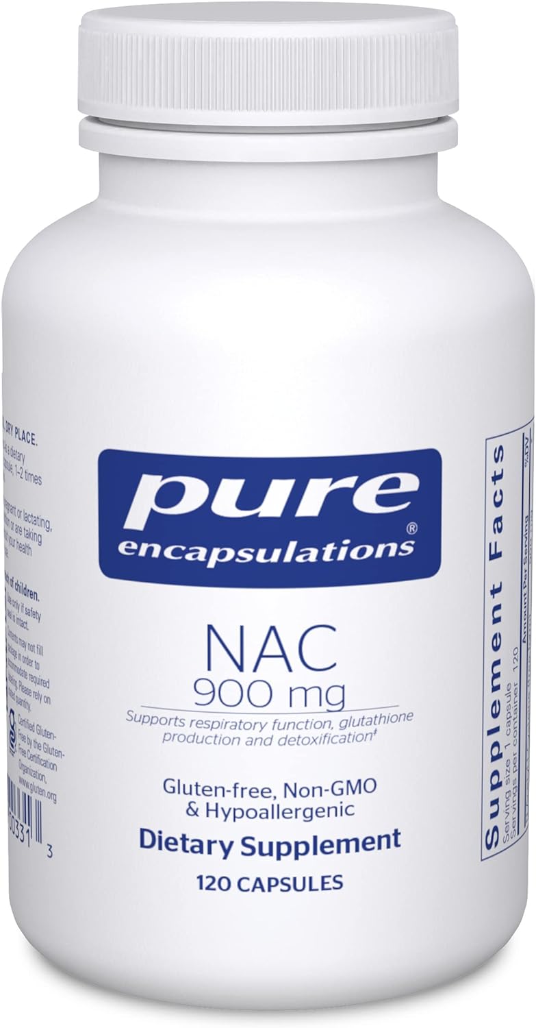 Pure Encapsulations Nac 900 Mg - N-Acetyl Cysteine Amino Acid Supplement For Lung & Immune Support, Liver & Antioxidants
