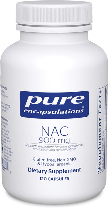 Pure Encapsulations Nac 900 Mg - N-Acetyl Cysteine Amino Acid Supplement For Lung & Immune Support, Liver & Antioxidants