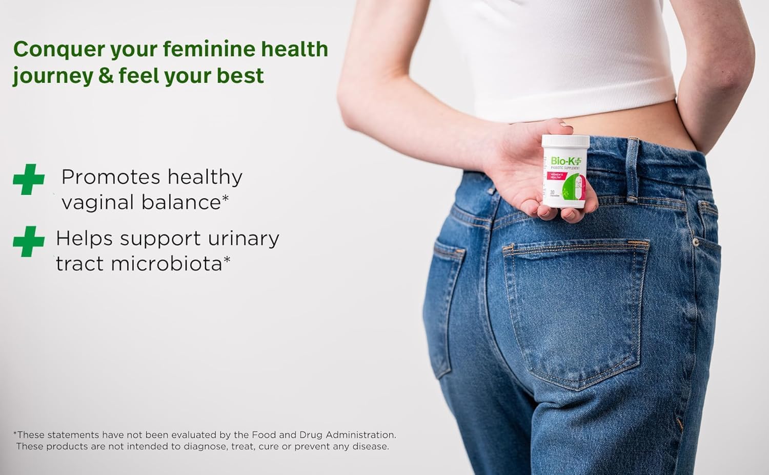 Bio K+ Women’S Health – Probiotic Supplement For Women Supports Vaginal & Urinary Tract Health With 2 Billion Cfu 2 Strains, Vaginal Probiotics For Women – 30 Capsules : Health & Household