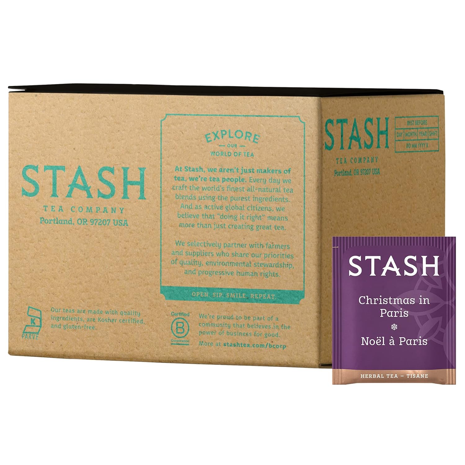 Stash Tea Christmas In Paris, Box Of 100 Tea Bags