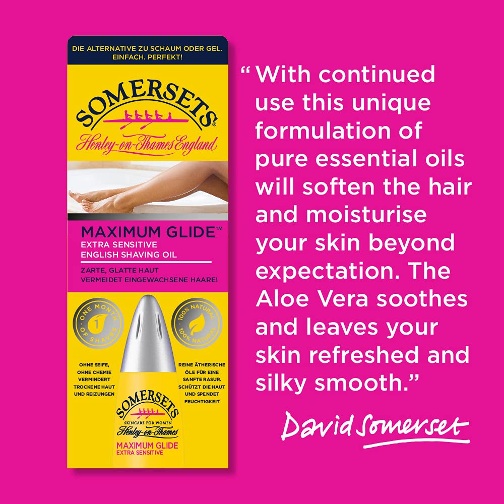 Somersets Maximum Glide Extra Sensitive English Shaving Oil 15 Ml : Beauty & Personal Care