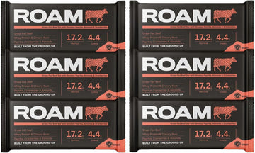 Roam Natural Protein Bars, Meal Replacement Keto Bars, 12 X 45G Gluten Free Healthy Snacks, Low Calorie Snacks (Smoked Paprika, Almond & Cranberry)