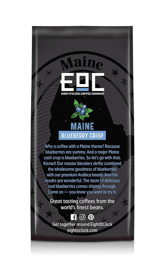 Eight O'Clock Coffee Flavors of America Maine Blueberry Crisp, 11 Ounce, Ground Coffee, 100% Arabica, Kosher Certified