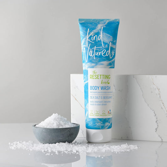 Kind Natured The Resetting Body Wash, Natural Sea Salt And Bergamot Vegan Shower Gel, 300Ml