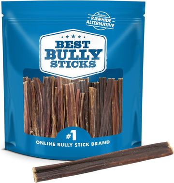 Best Bully Sticks 6-Inch Gullet Stick, 25 Pack - Natural Beef Gullet Sticks For Dogs - Rawhide-Free Dog Chews - Thin, Hollow Beef Esophagus Dog Treats