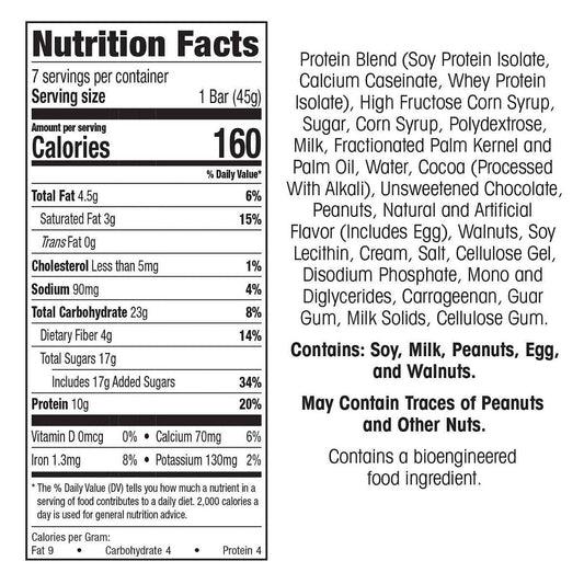 Wonderslim Protein Snack Bar, Caramel Brownie Nut, (7Ct)