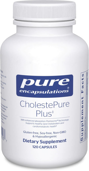 Pure Encapsulations Cholestepure Plus 120'S - Supports Lipid Metabolism & Heart Health* - Berberine Supplement - With Citrus Bergamot - Gluten Free & Non-Gmo - 120 Capsules