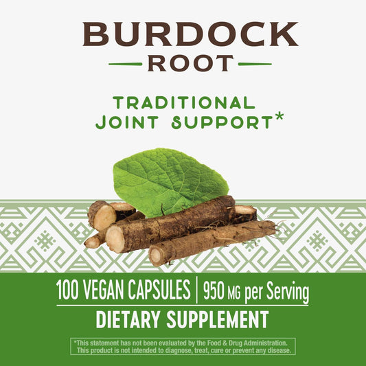 Nature's Way Burdock Root, 950 mg per serving, 100 Vegan Capsules