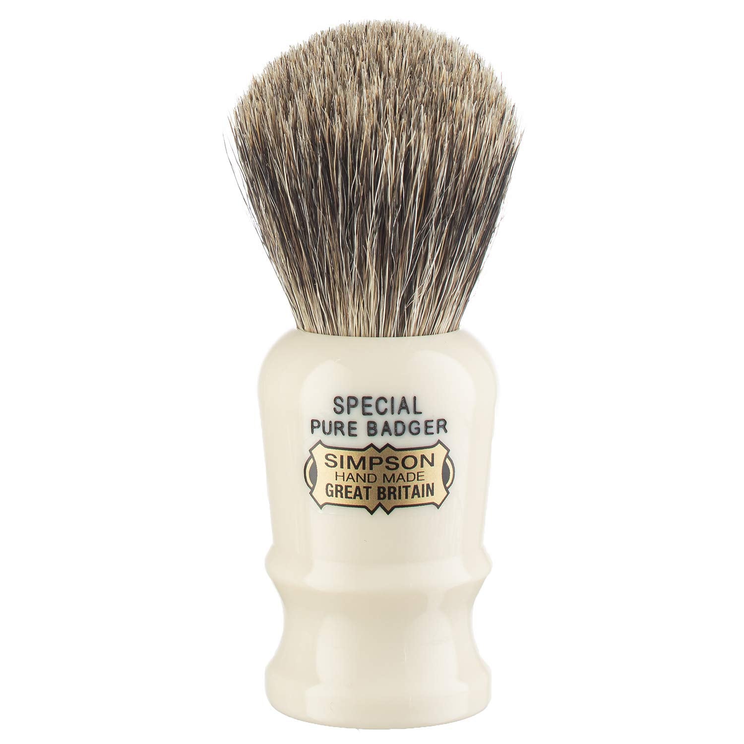 Simpsons Special Pure Badger Hair Shaving Brush With Imitation Ivory Handle