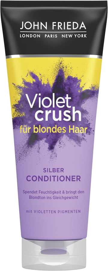 John Frieda Violet Crush For Blondes Toning Conditioner For Blonde Hair, Purple Conditioner For Blondes 250 Ml