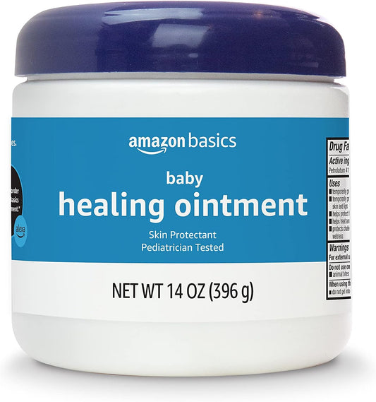 Amazon Basics Healing Ointment For Babies, Pediatrician Tested, 14 Ounce (Pack Of 4) (Previously Solimo)