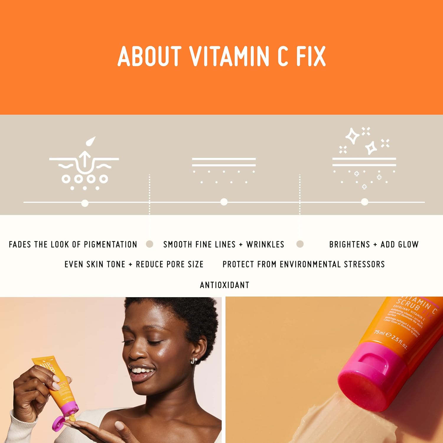 Nip + Fab Vitamin C Fix Scrub for Face with Coconut Oil and Coffee Seed Cleansing Exfoliating Facial Cleanser for Skin Brightening Fine Lines and Wrinkles, 75 ml : Amazon.co.uk: Beauty