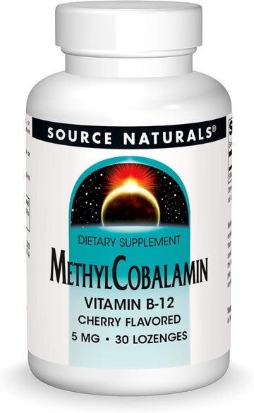 Source Naturals Methylcobalamin Vitamin B-12 5Mg Cherry Flavored - 30 Lozenges