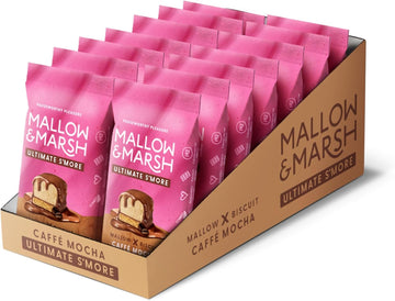 Mallow & Marsh Ultimate S’More Bar - Toasted Vanilla, Milk Chocolate Covered Marshmallow With Biscuit Base (14 X 42G)