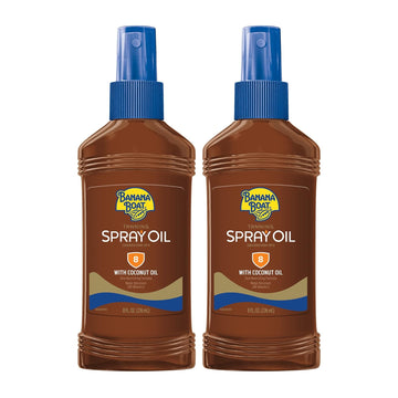 Banana Boat Tanning Spray Oil, SPF 8, 8oz - Twin Pack