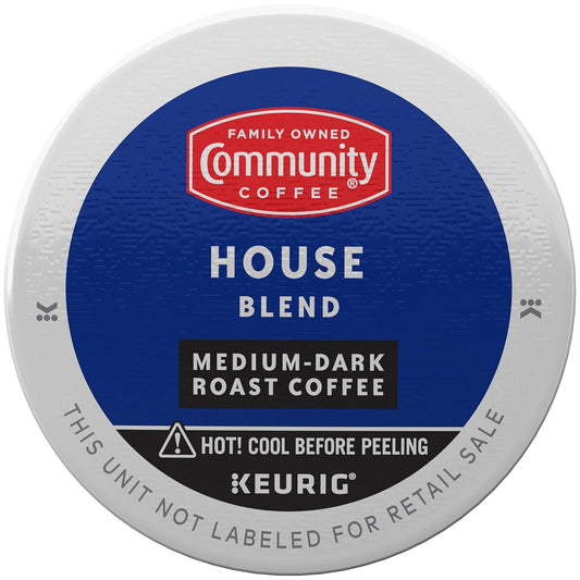 Community Coffee House Blend Medium-Dark Roast Single Serve Keurig K-Cup Pods 32 Ct Box