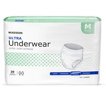 McKesson Ultra Underwear, Incontinence, Heavy Absorbency, Medium, 20 Count