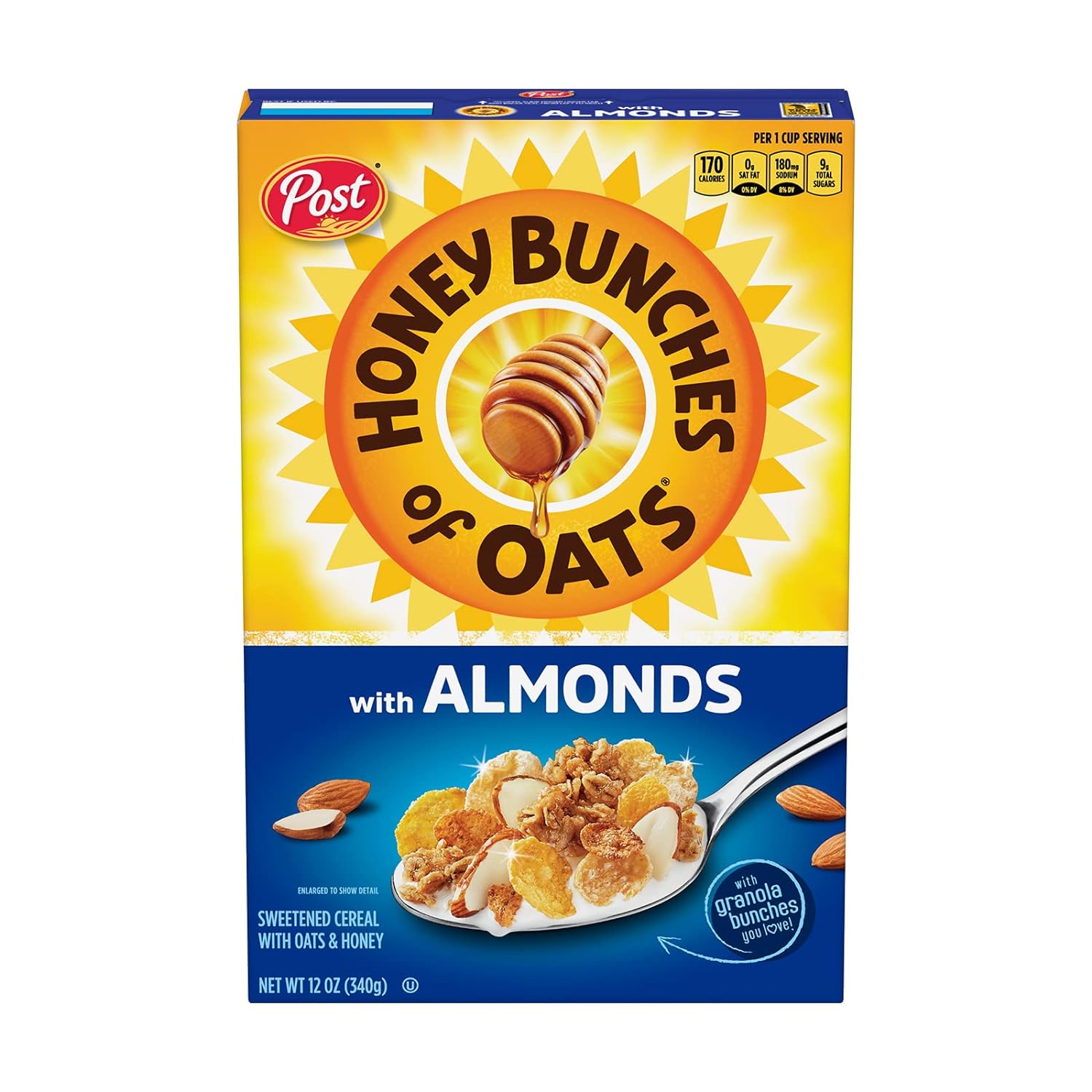 Post, Honey Bunches Of Oats With Almonds, 14.5 oz