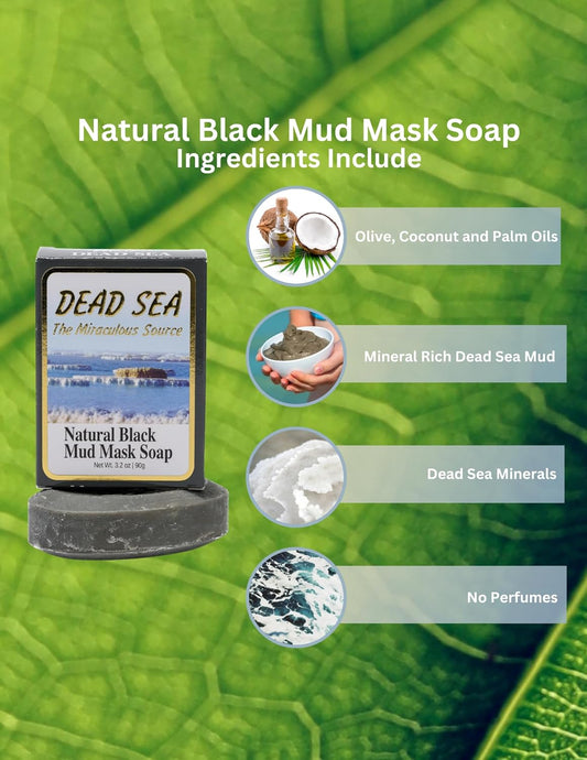 Malki Dead Sea Products Natural Sulfur Soap | Natural Face & Body Sulfur Soap Bar | Soothe Acne And Dry Skin Naturally