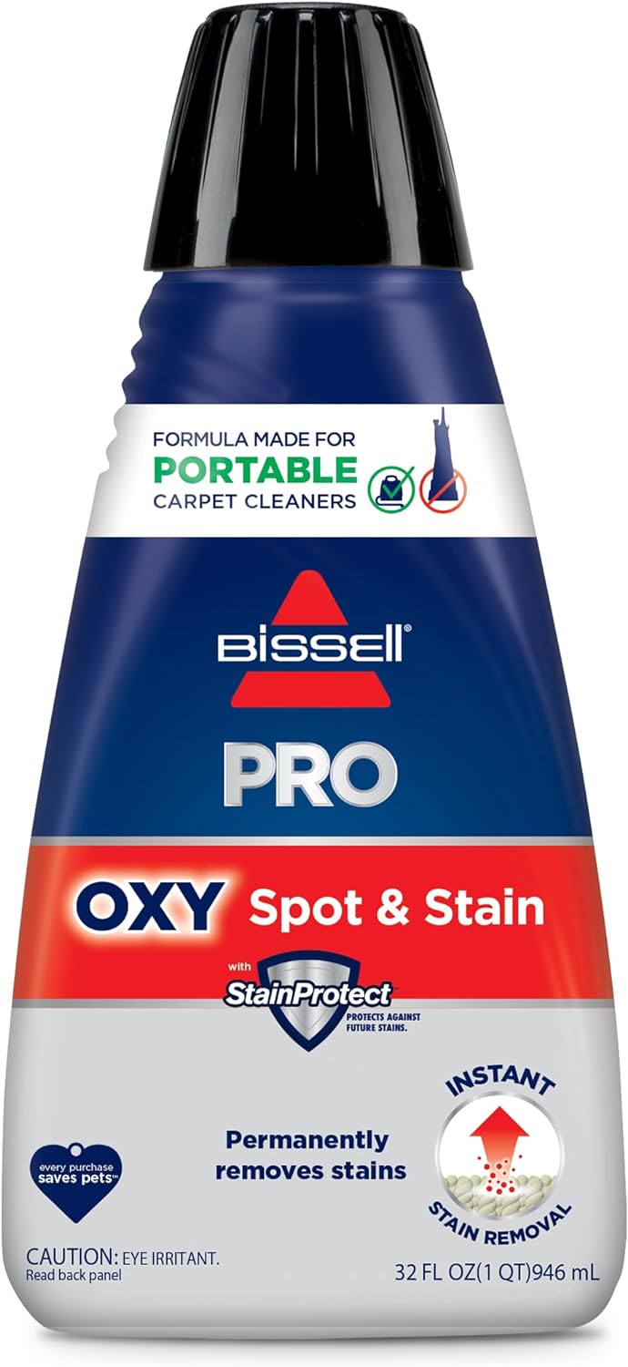 Bissell Professional Spot and Stain + Oxy Portable Machine Formula, 32 Fl Oz (Pack of 1)