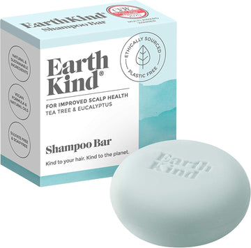 Earthkind, Tea Tree And Eucalyptus Shampoo Bar For Improved Scalp Health, Blue, 50 G (Pack Of 1)