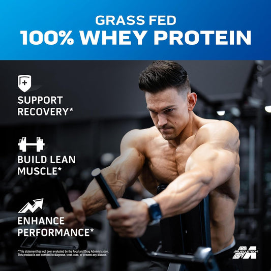 Grass Fed Whey Protein Muscletech Grass Fed Whey Protein Powder Protein Powder For Muscle Gain Growth Hormone Free, Non-Gmo, Gluten Free 20G Protein + 4.3G Bcaa Deluxe Vanilla, 1.8 Lbs