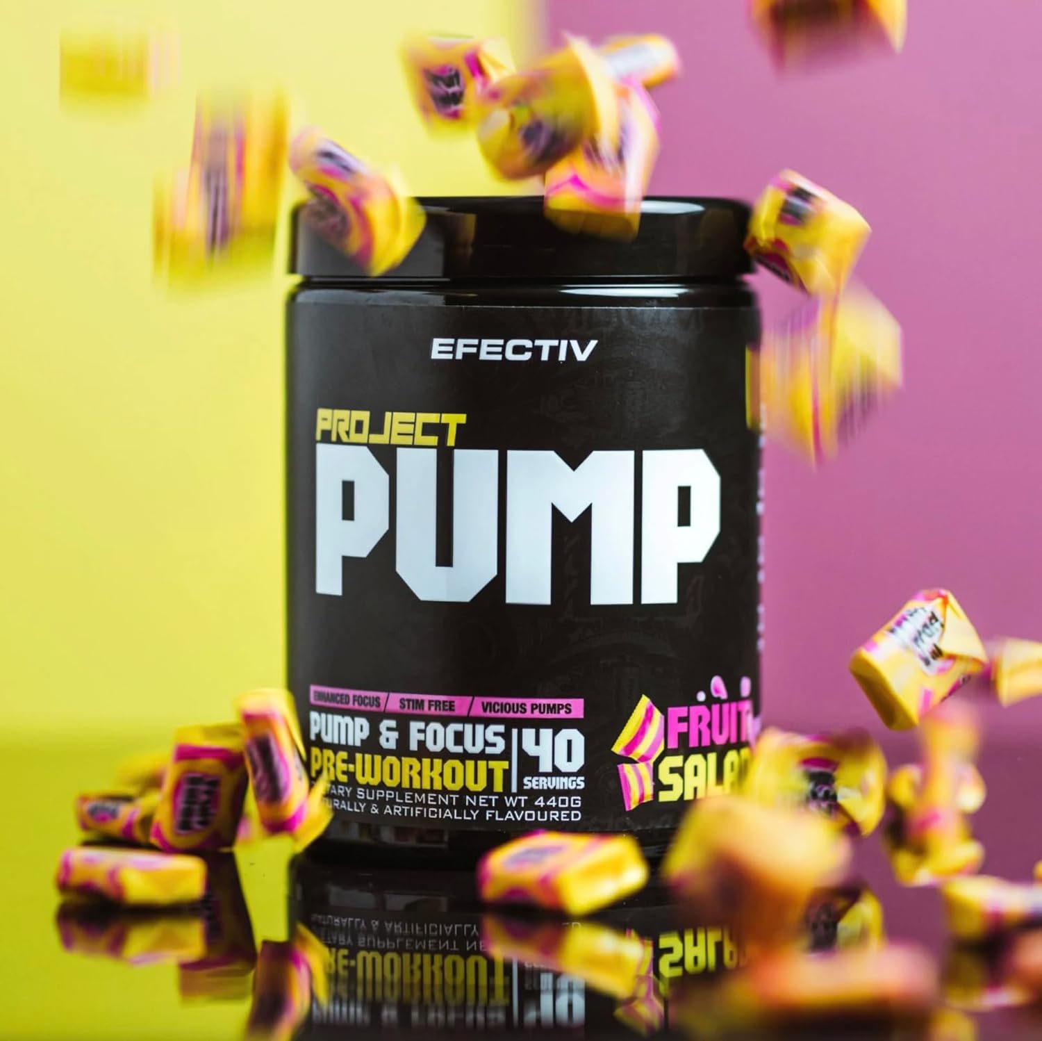 Efectiv Project Pump Pre Workout Powder - Stimulant Free Pre Workout with Citrulline, Nitrosigine, Rednite for Vicious Pumps & Enhanced Focus - Vegan, 40 Servings, Made in UK, Cherry Breeze Flavour : Amazon.co.uk: Health & Personal Care