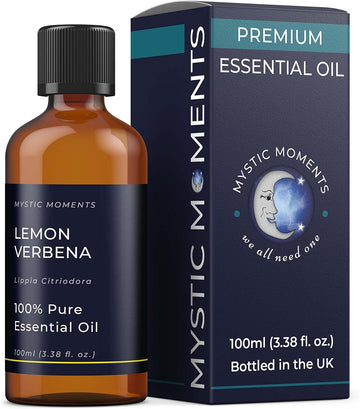 Mystic Moments | Lemon Verbena Essential Oil 100ml - Pure & Natural oil for Diffusers, Aromatherapy & Massage Blends Vegan GMO Free