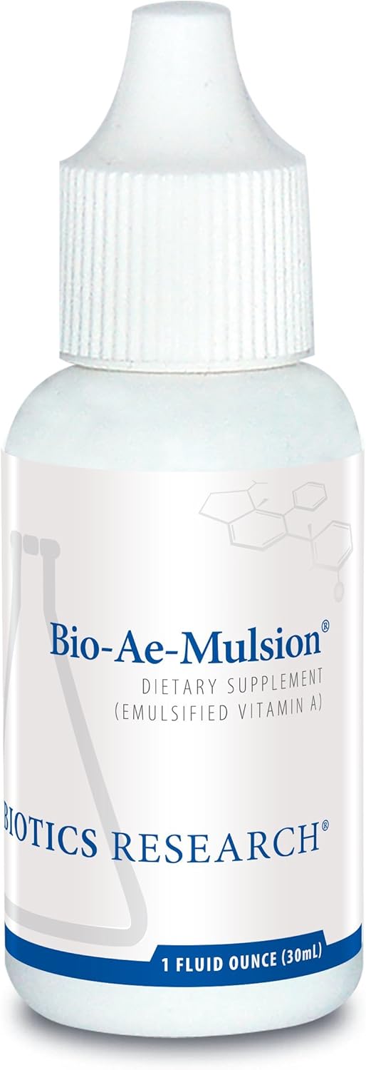 Biotics Research Bio Ae Mulsion Iu Emulsified Vitamin A For Greater Uptake & Utilization, Concentrated Form, Promotes Immune Response, Aids In Visual Acuity, Supports Cardiovascular 1 Fluid Ounces