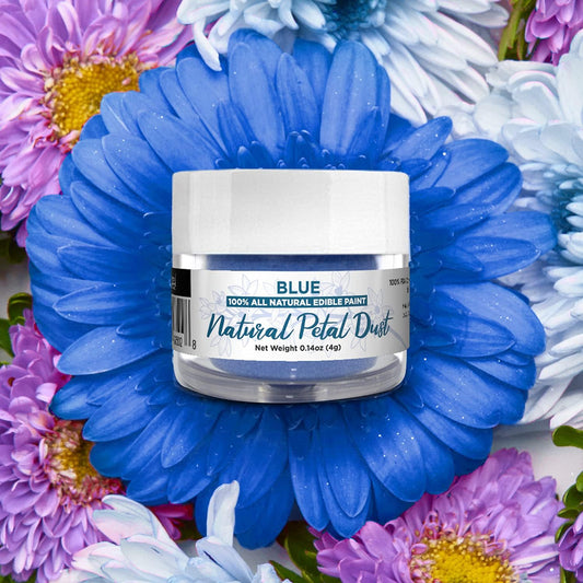Bakell'S Blue Petal Dust & Paint - (25G, 1X Jar) | Edible Glitter For Baking, Decorating, And Painting