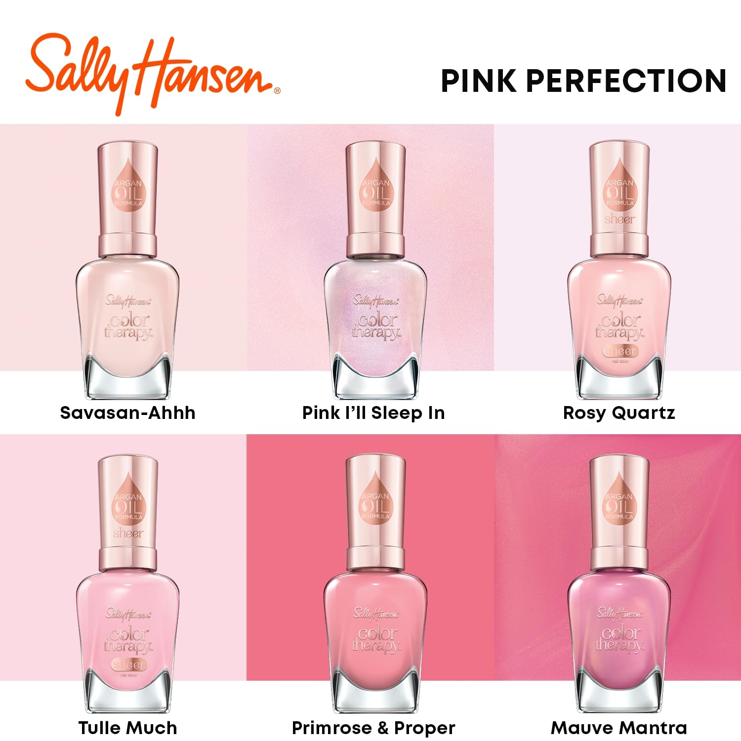 Sally Hansen Color Therapy Staycation Collection - Nail Polish - Pink I'll Sleep In - 0.5 fl oz : Beauty & Personal Care