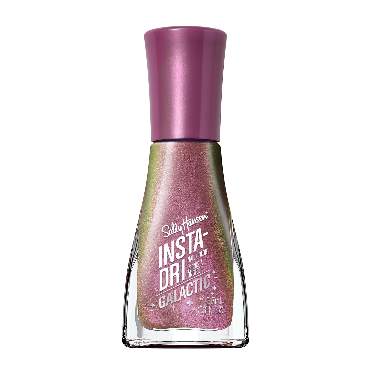 Sally Hansen Insta-Dri® Galactic, Milky Slay, Quick Dry, Long Lasting, Streak-Free Shine, Metallic Pink Nail Polish