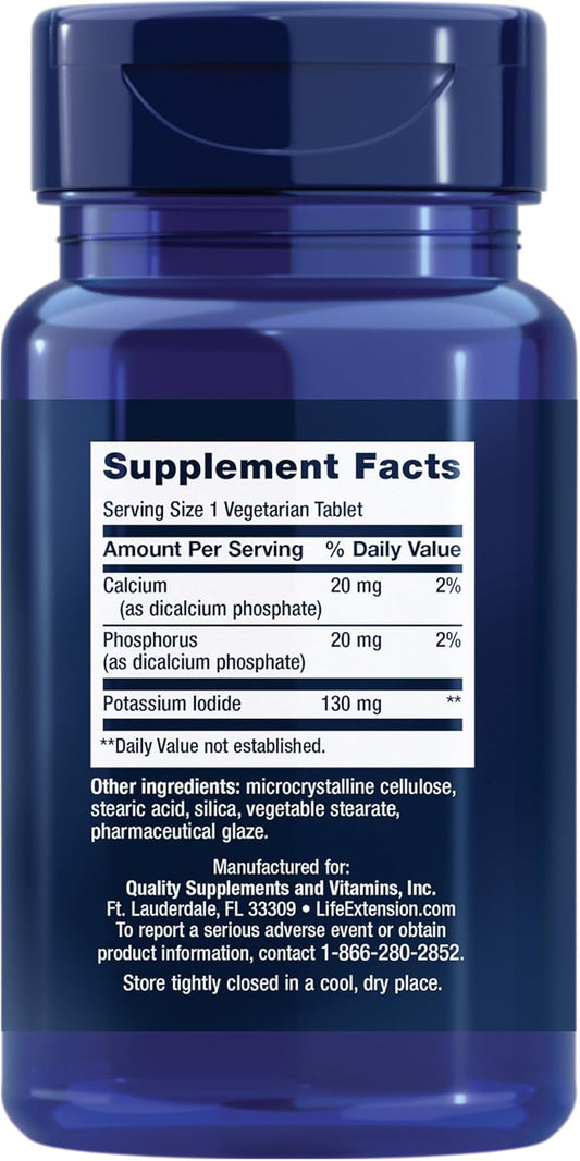 Life Extension Potassium Iodide 130Mg 14 Tablets (Pack Of 3)