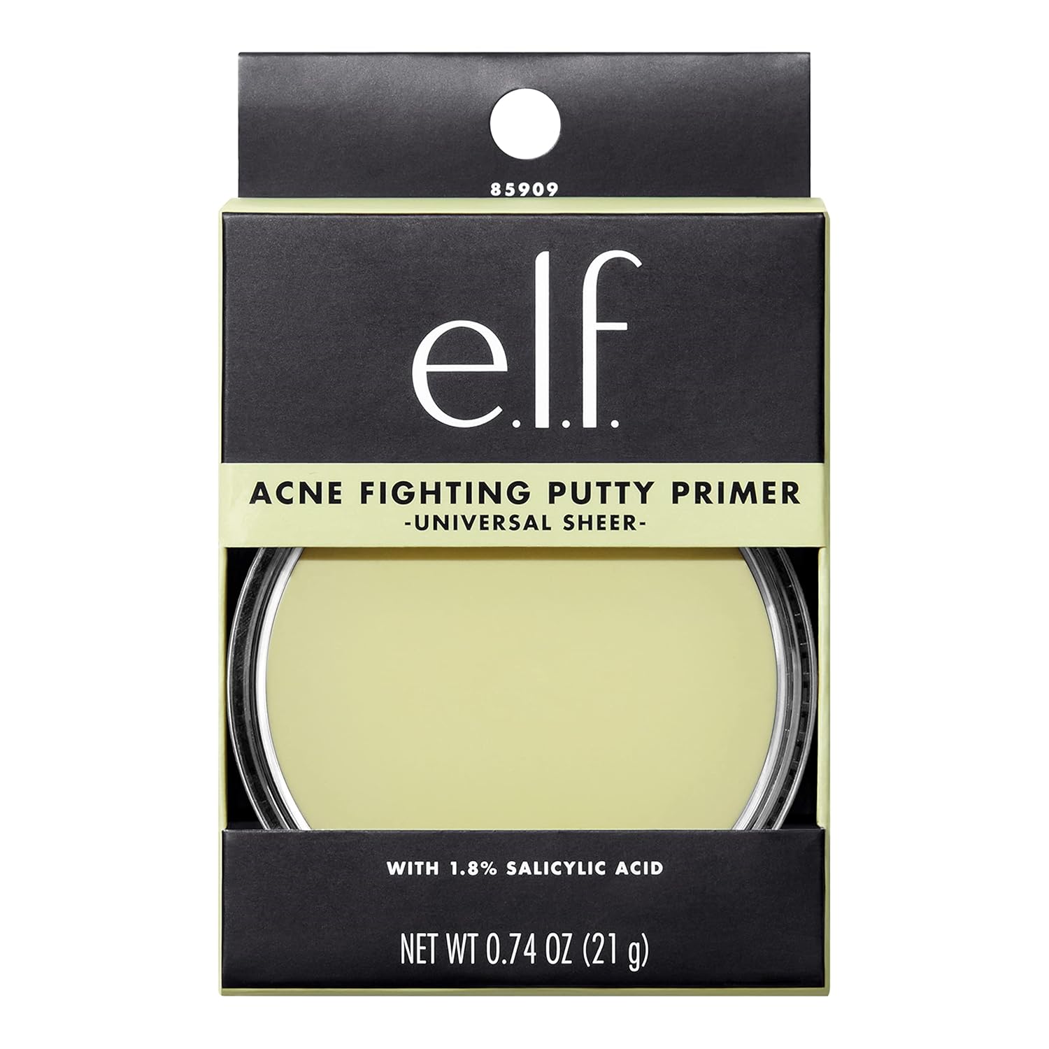 e.l.f. Acne Fighting Putty Primer, 0.74 Oz, Infused with 1.8% Salicylic Acid, Helps Prevents Future Breakouts & Reduces Redness, Natural Finish