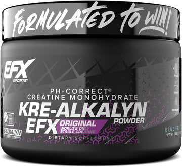 Efx Sports Kre-Alkalyn Efx Powder | Ph Correct Creatine Monohydrate Powder Supplement | Strength, Muscle Growth & Performance | 200 Servings (Blue Frost)