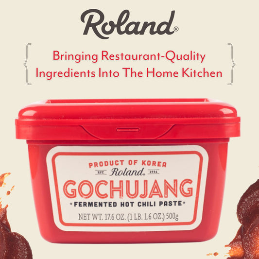 Roland Foods Gochujang, Korean Fermented Hot Chili Paste, 17.6 Oz