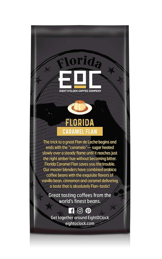 Eight O'Clock Coffee Flavors Of America Florida Caramel Flan, 11 Ounce Ground Artificially Flavored Coffee