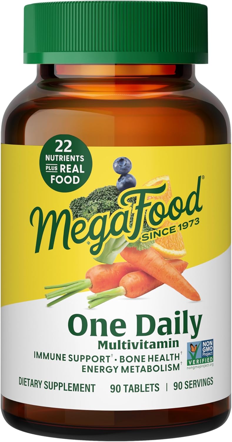 Megafood One Daily Multivitamin - Multivitamin For Women And Men - With Real Food - Immune Support Supplement -Vitamin C & Vitamin B - Bone Health - Energy Metabolism - Vegetarian, Non-Gmo - 90 Tabs