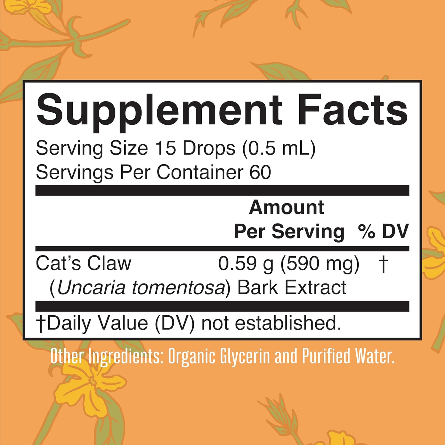 MaryRuth Organics Cat's Claw Drops | Digestive Health | Immune Support | Joint Health | Vegetable Glycerin | Vegan | Non-GMO | Gluten Free | 1 Fl Oz : Pet Supplies