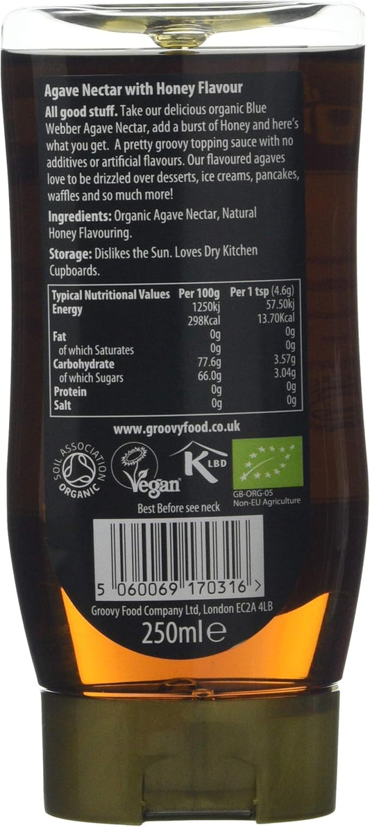 The Groovy Food Company Organic Agave Nectar Honey Flavour 250Ml (Pack Of 3)
