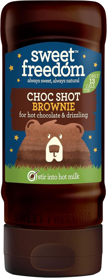 Sweet Freedom Choc Shot Brownie - 350 G | Natural Great Taste With Sweetness Derived From Fruit | Ideal For Coffee, Baking & Dessert | No Preservatives Or Allergens | Vegan | Only 13 Cal Per Teaspoon