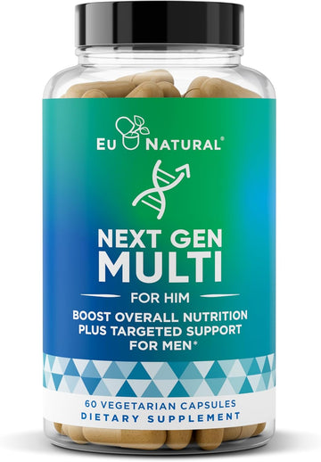 Next Gen Multi For Him Advanced Men’S Multivitamin Supplement – 26-In-1 Multiblend For Beard & Hair Growth, Men’S Reproductive Health, Metabolism, Heart, Skin, Prostate Support, More – 60 Veg Capsules