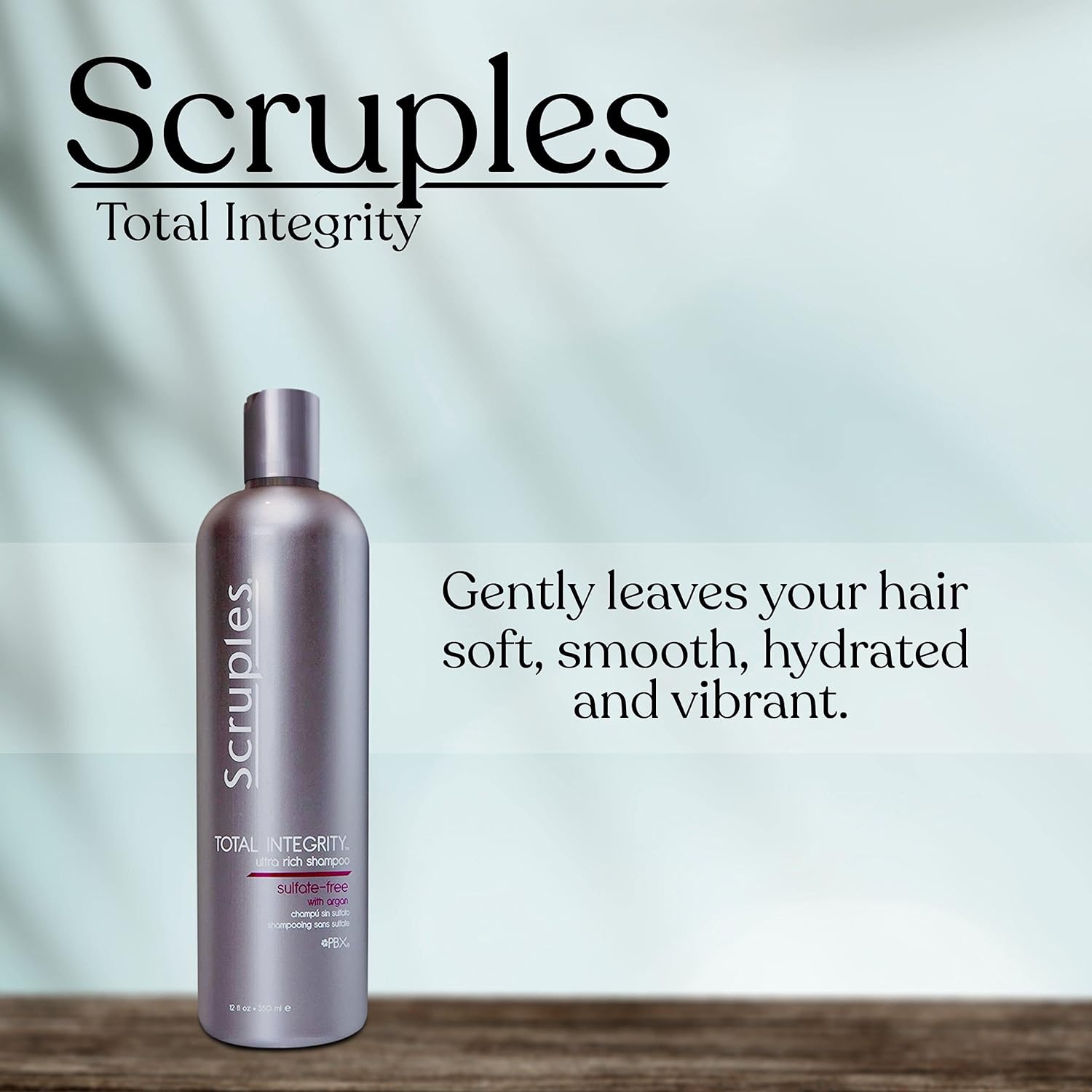 Scruples Total Integrity Shampoo - Professional Argan Oil Shampoo - Nourishes Chemically Treated Hair and Prolongs the Life of Hair Color - Ultra-Rich & Sulfate-Free Color Safe Shampoo (12 oz) : Beauty & Personal Care