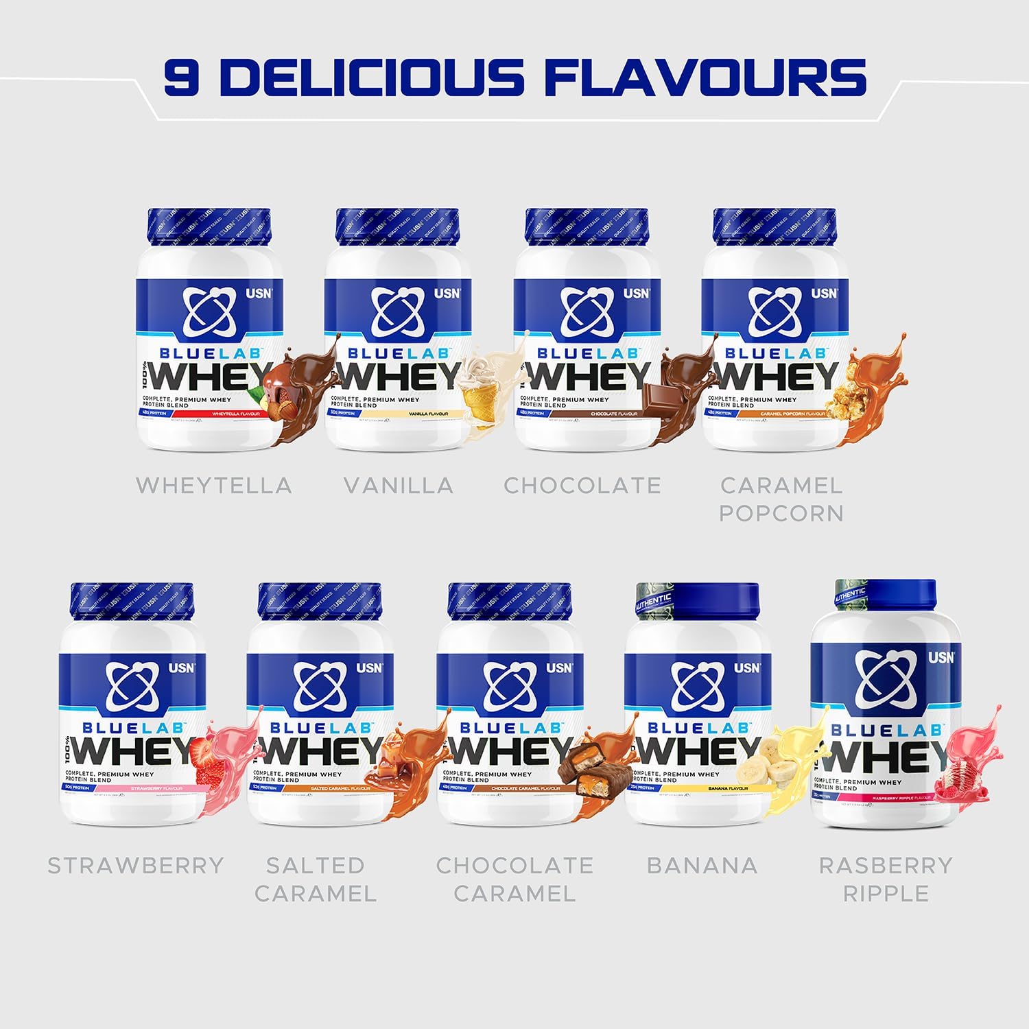 USN Blue Lab Whey Protein Powder: Caramel Popcorn - Whey Protein 908g - Post-Workout - Whey Isolate - Muscle Building Powder Supplement With Added BCAAs : Amazon.co.uk: Health & Personal Care