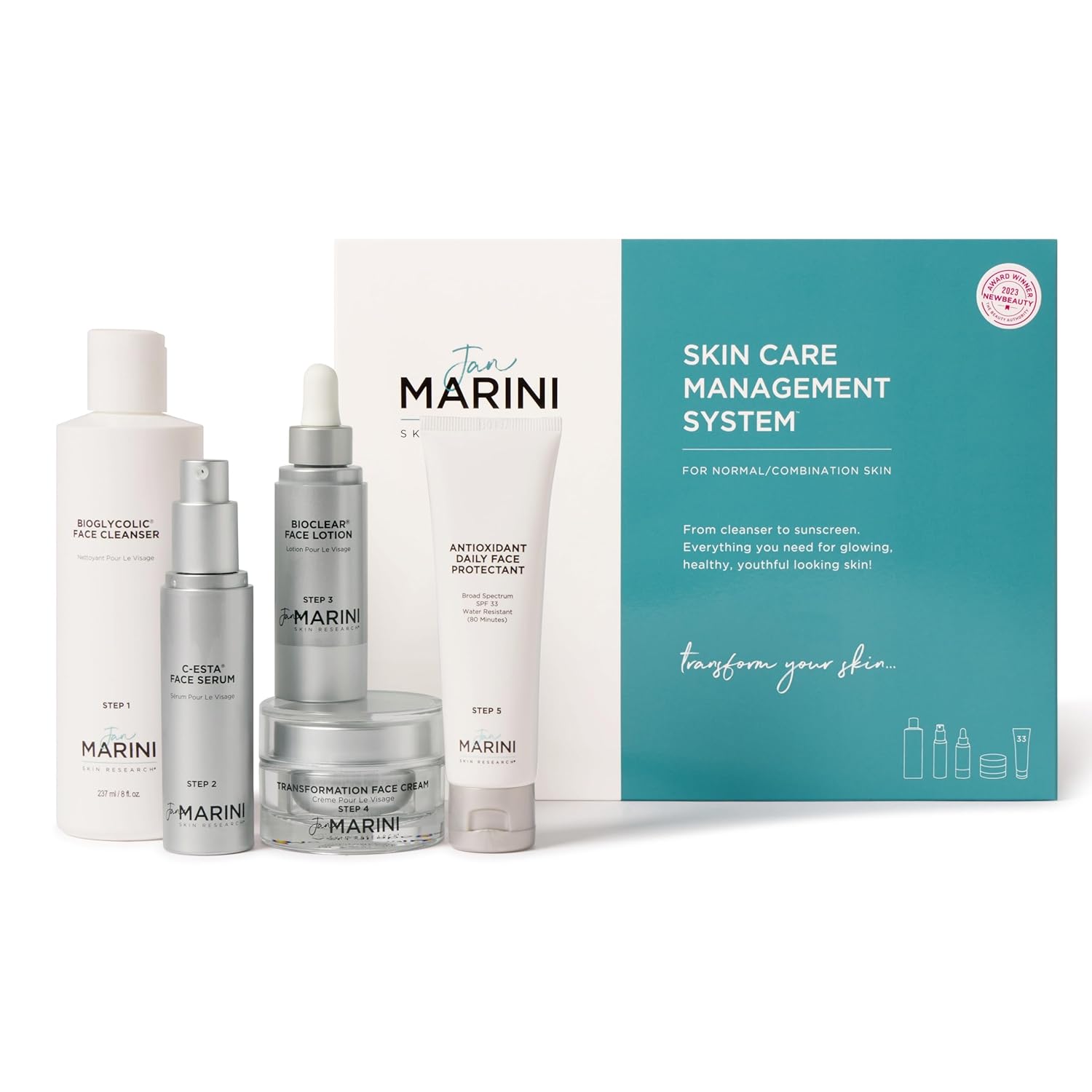 Jan Marini Skin Research Award Winning Skin Care Management System With Antioxidant Daily Face Protectant - Normal/Combination Skin